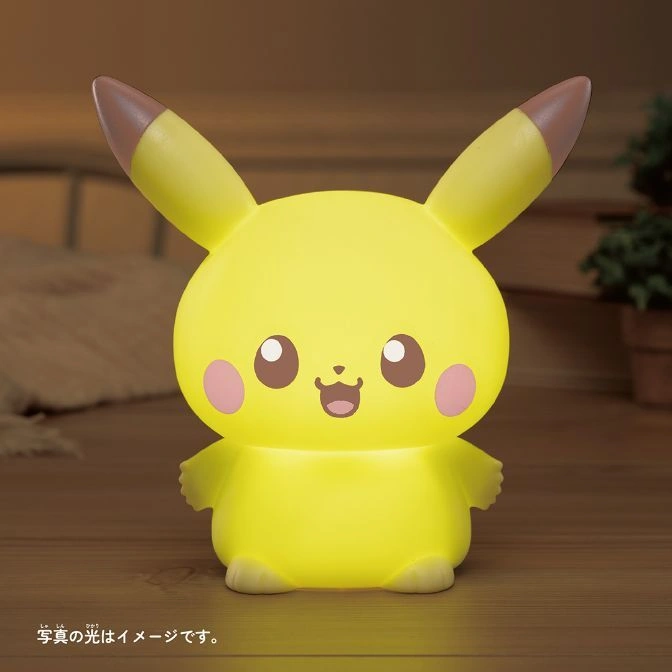  Illuminated Pikachu figure with brown-tipped ears, rosy cheeks, and a cheerful expression.