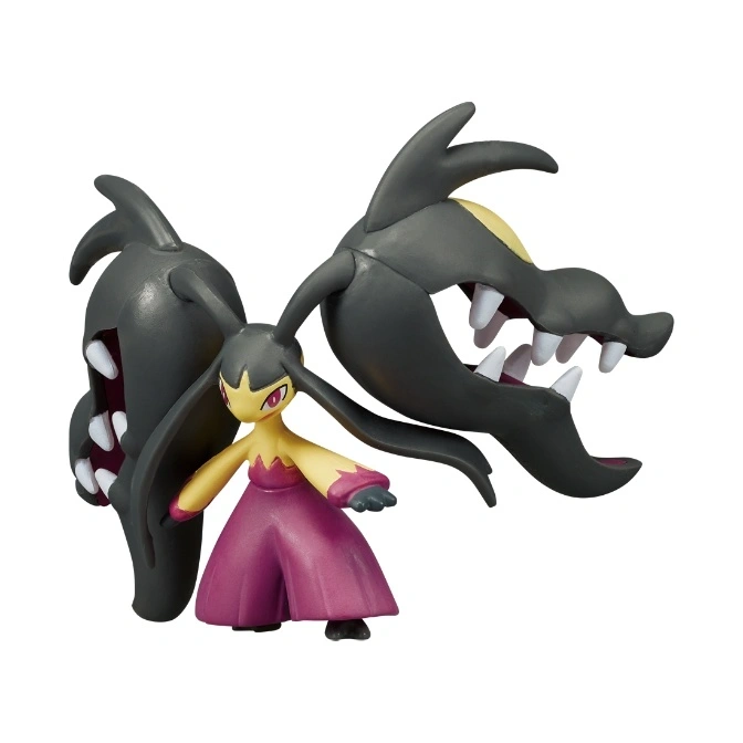  Malamar and Mawile Pokémon toy figure with dark gray and pink coloring.