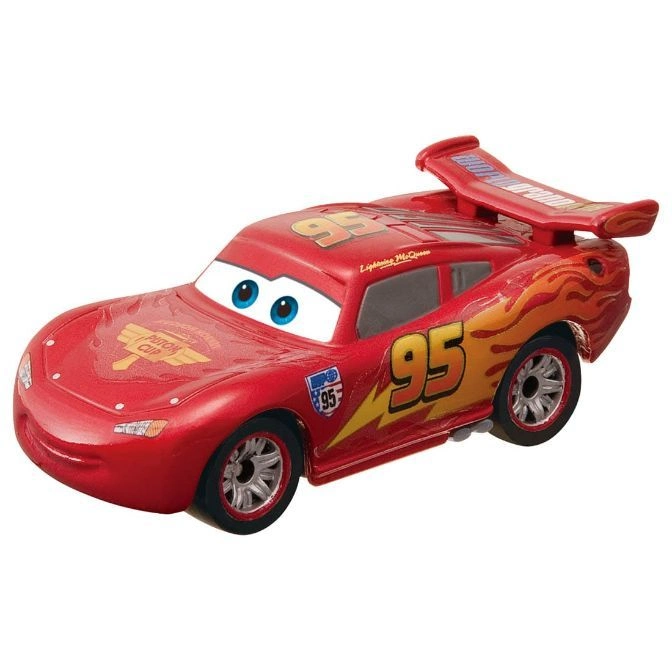 Red Lightning McQueen toy car with the number 95 and flame decals.