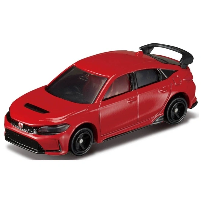  Red toy Honda Civic Type R with black wheels and spoiler.