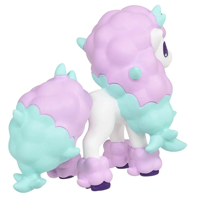  Pastel Galarian Ponyta toy figure with lavender mane and tail, and mint green accents.
