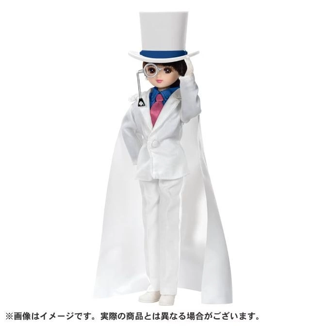  Doll in white suit, cape, top hat, and monocle.