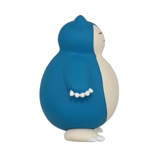  Blue Snorlax toy figure with cream belly and feet, in a standing pose.