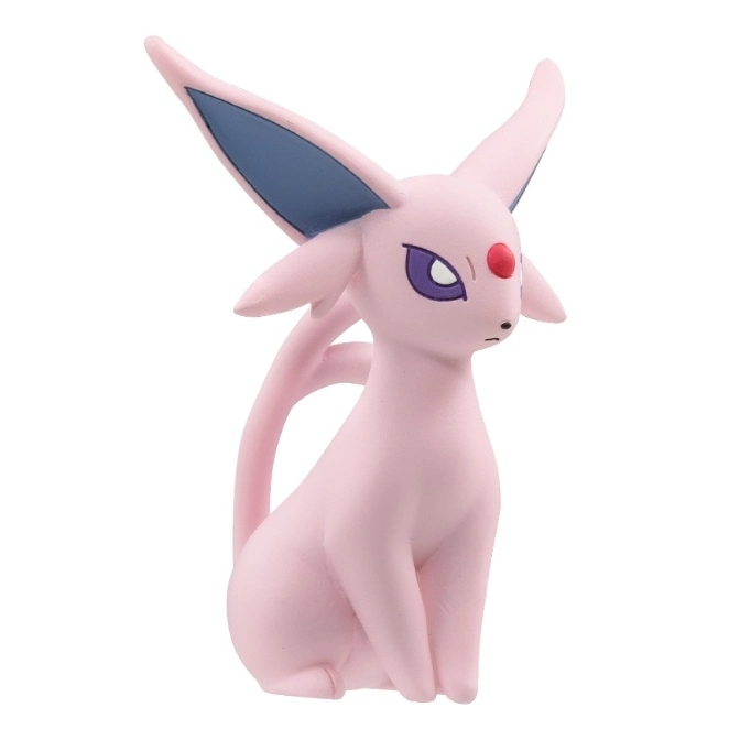  Pink Espeon Pokémon figure with large ears and a red gem on its forehead.