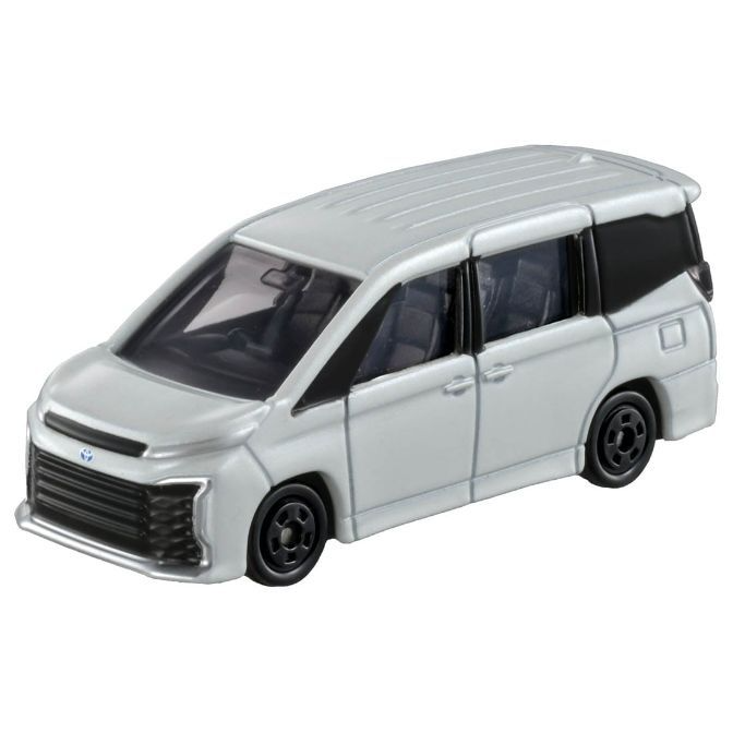 Silver toy minivan with black wheels and tinted rear windows.