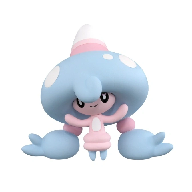 Cute blue & pink Pokemon toy with a mushroom-shaped head and small arms.