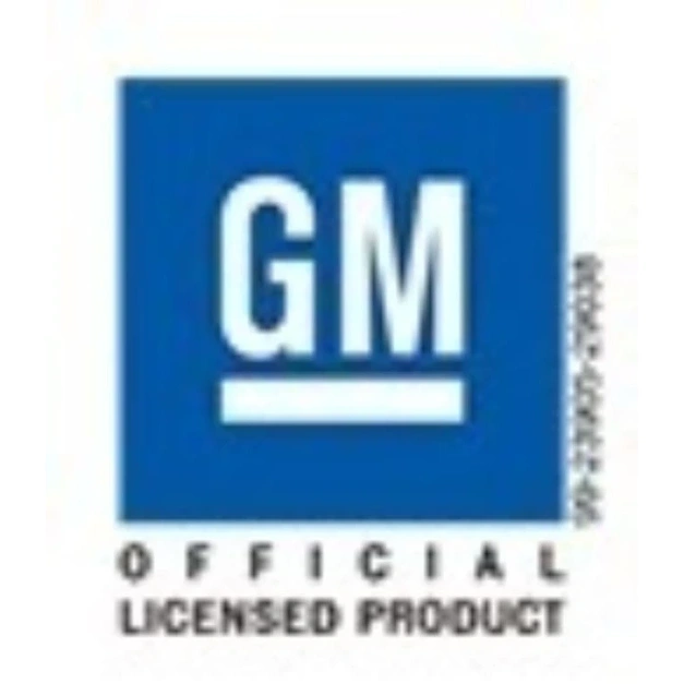  GM Official Licensed Product logo: Blue square with white "GM" and "OFFICIAL LICENSED PRODUCT" text.