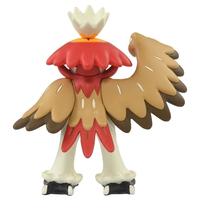 Torracat Pokémon toy figure with red, brown, and white coloring, standing.