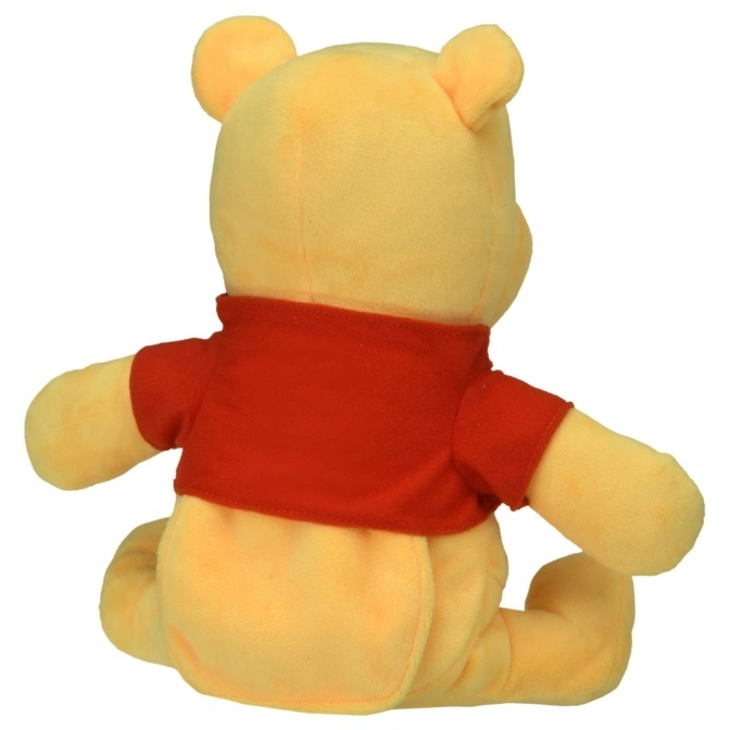  Winnie the Pooh plush toy with a red shirt, seen from the back.