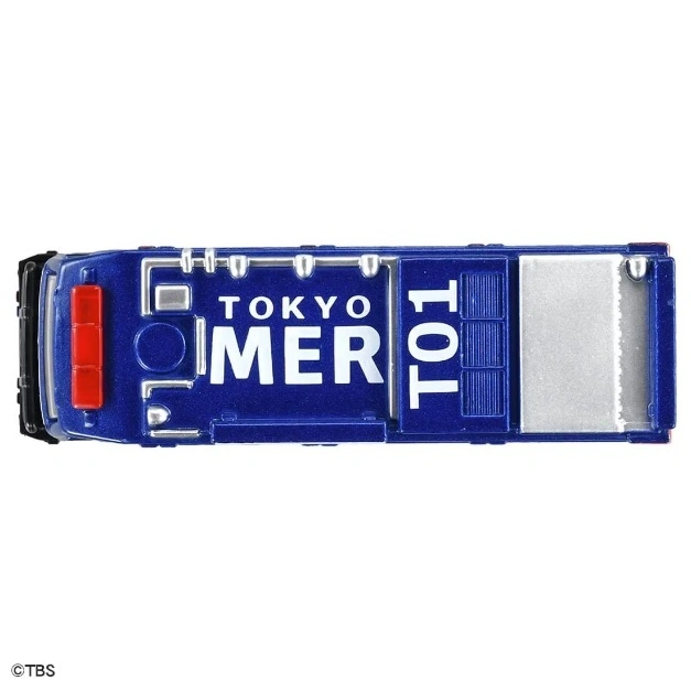  Blue toy emergency vehicle with "TOKYO MER 101" text on top.