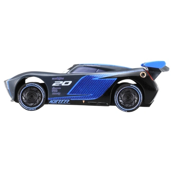  Black toy race car with blue accents, number 20, and a spoiler.