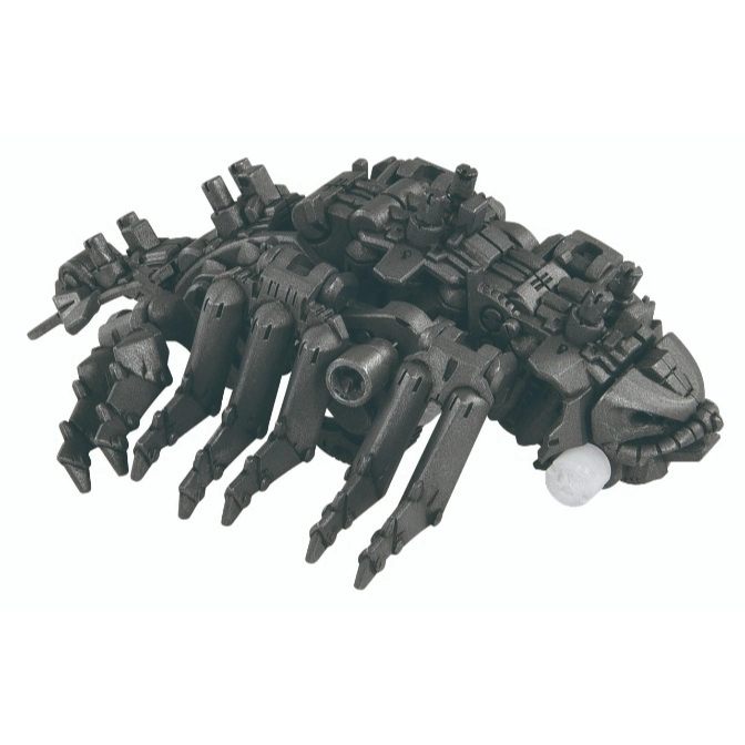  Dark gray spider-like robot toy with multiple legs and a detailed, armored body.