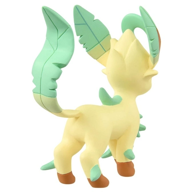  Leafeon toy figure with green leaf accents and brown hooves.
