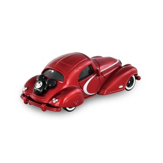  Red toy car with Mickey Mouse ears on the front.