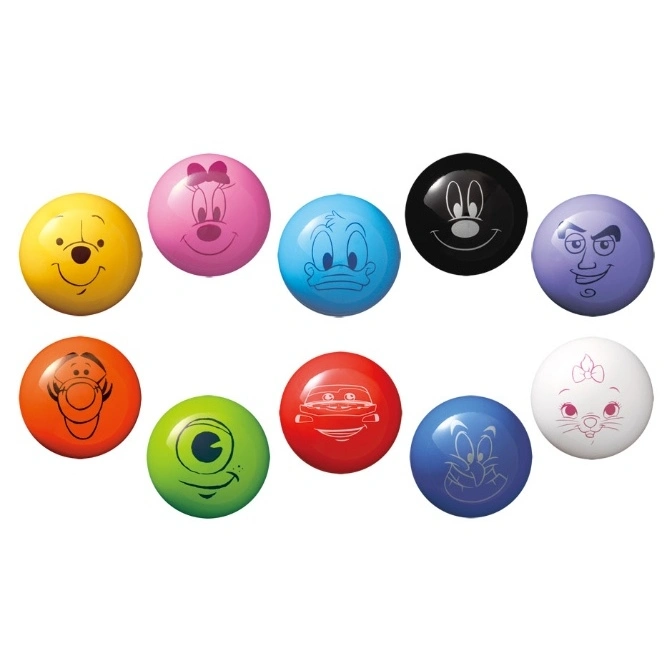  Set of Disney character bouncy balls: Winnie the Pooh, Minnie Mouse, Donald Duck, Mickey Mouse, and more.