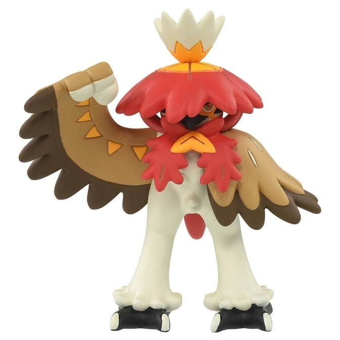  Delphox Pokémon figure with red, brown, and white details, standing with arms raised.
