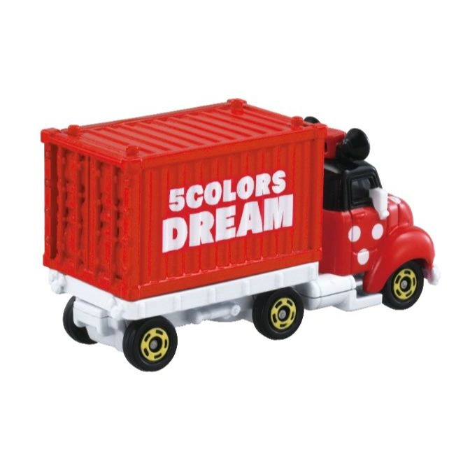  Red toy truck with "5COLORS DREAM" on the trailer.
