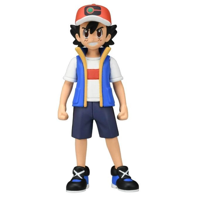  Ash Ketchum toy figure wearing his signature outfit and cap.