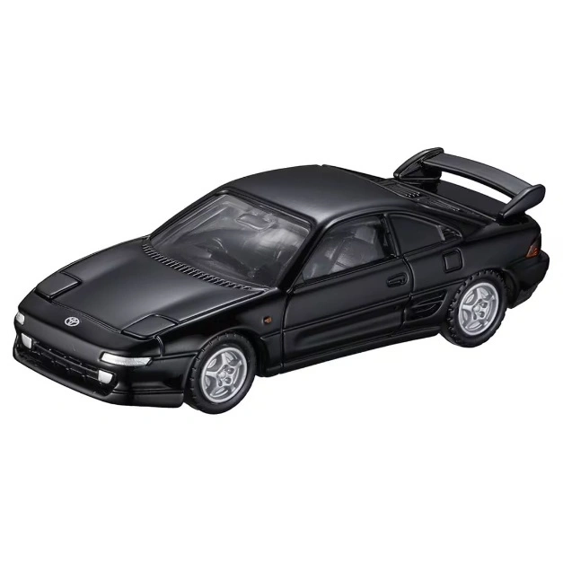 Black Toyota MR2 toy car with spoiler.
