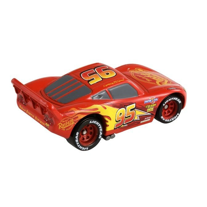  Red Lightning McQueen toy car with the number 95 and flames.