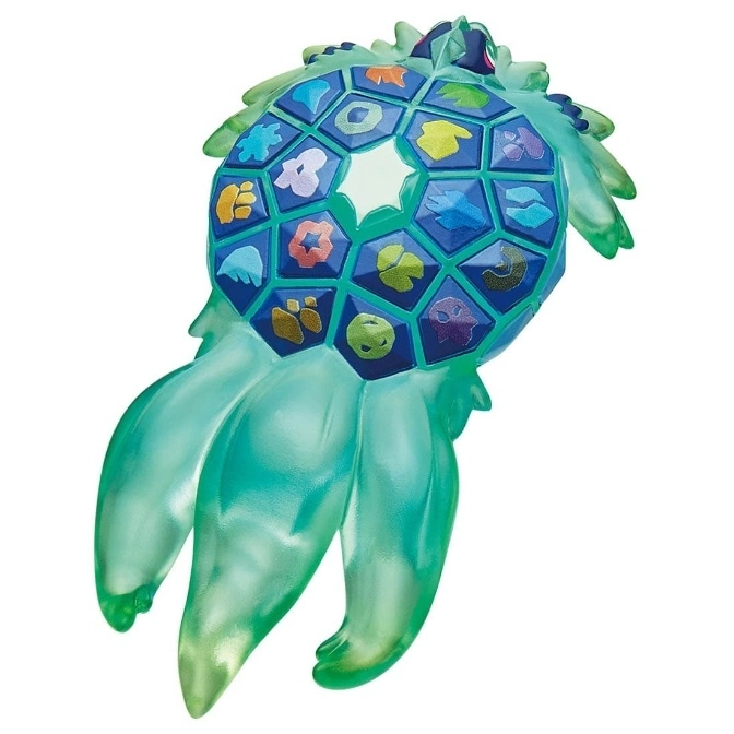  Blue and green interactive turtle toy with light-up buttons and translucent tentacles.