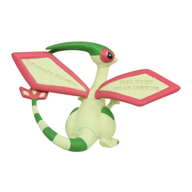  Flygon Pokémon toy figure with green and white body, red wings, and green accents.