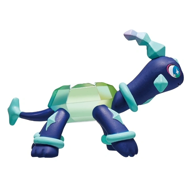  Turtonator toy figure with a green shell, blue body, and light blue accents.