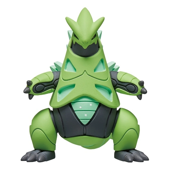  Green Tyranitar toy figure with spiky details and a sturdy stance.