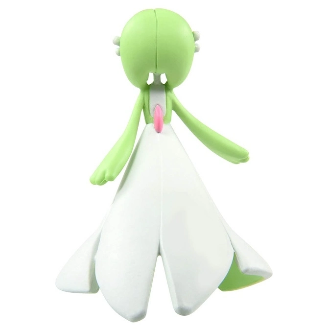  Gardevoir toy figure with a green head and arms, and a white dress-like body.