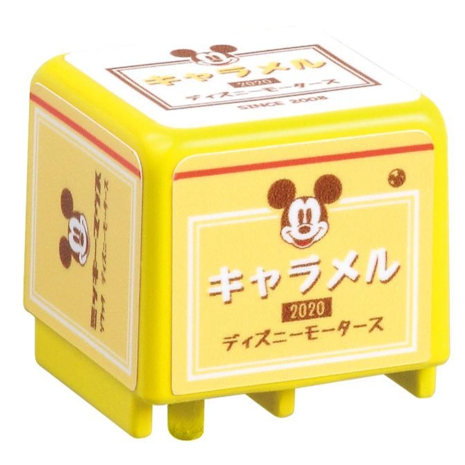  Yellow Disney Motors toy car with Mickey Mouse and caramel design, celebrating 2020.