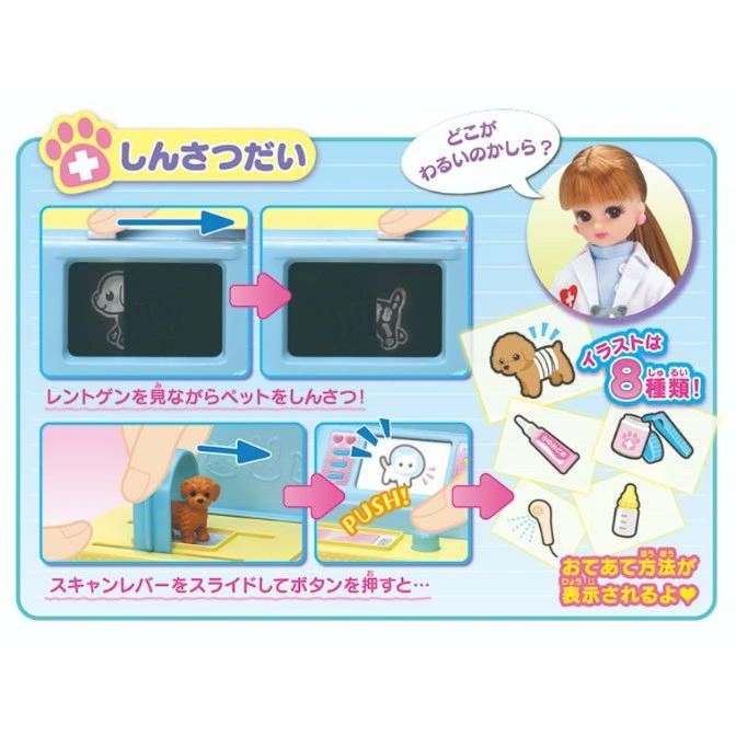  Toy vet playset: X-ray, scanner, & doctor doll. Scan pets, push buttons for diagnosis. Fun & interactive!