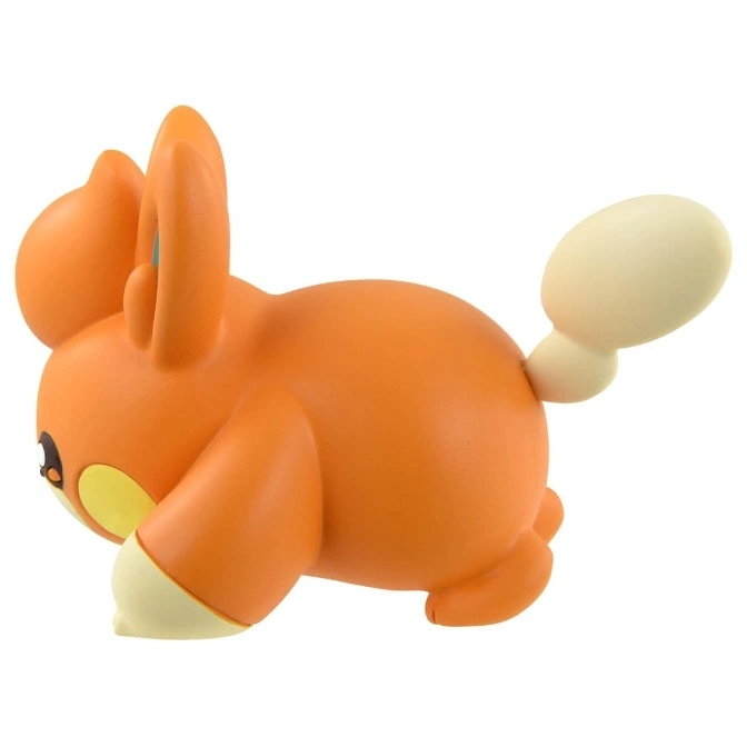  Orange Pachirisu toy figurine with a cream-colored tail, in a running pose.