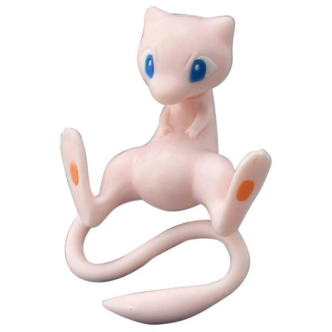  Pink Mew Pokémon toy figure sitting with tail curled.
