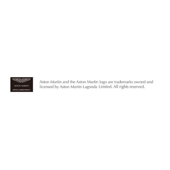  Aston Martin logo and licensing information. Trademarks owned by Aston Martin Lagonda Limited.