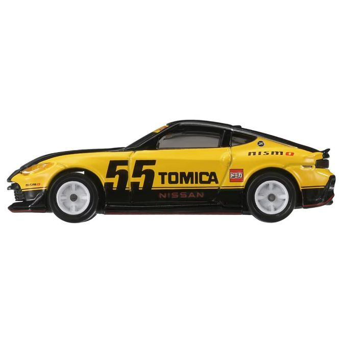  Yellow and black Tomica Nissan Z with the number 55 on the side.