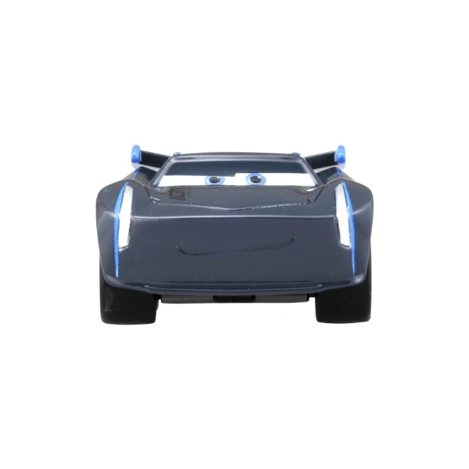  Jackson Storm diecast toy car with blue accents, front view.