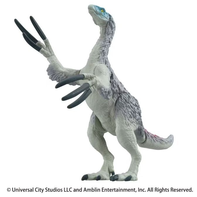  Therizinosaurus dinosaur toy with long claws, standing upright.