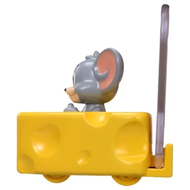  Jerry Mouse toy in a cheese car with a handle.