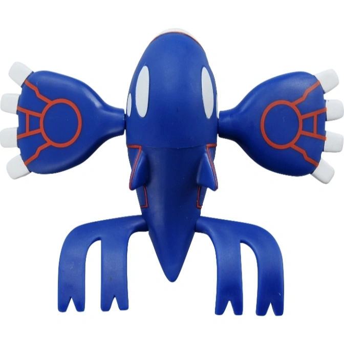  Blue Kyogre toy with red and white accents, outstretched arms and tail fins.