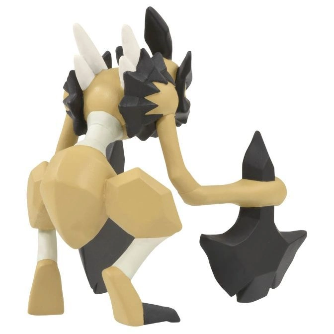  Aegislash Pokémon figure with a shield and sword, posed in a defensive stance.