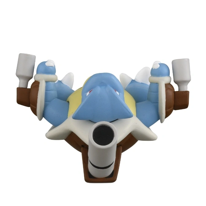  Wartortle toy with blue head, brown shell, and white cannons.