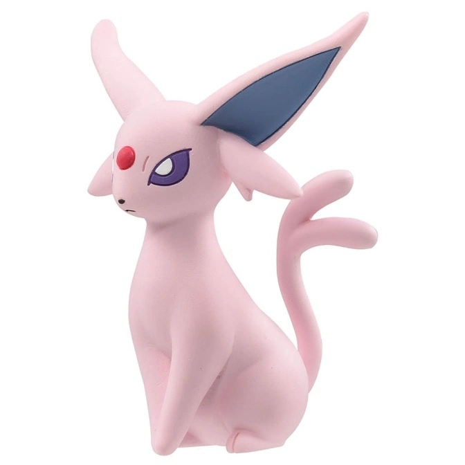  Pink Espeon figurine with long ears and tail.