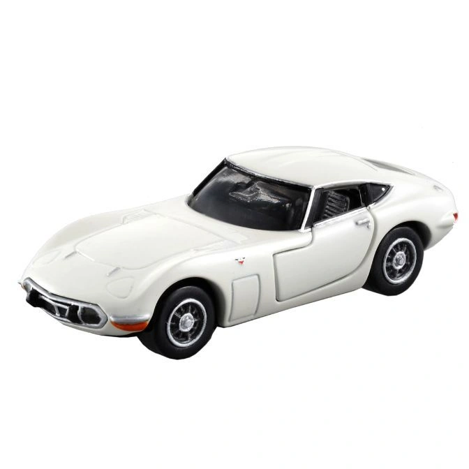 White Toyota 2000GT toy car, a classic sports car replica.