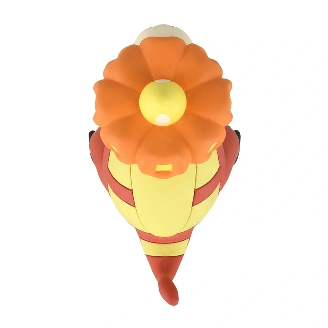  Bellossom toy with orange flower head, yellow body, and red accents.