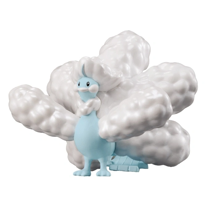  Altaria toy figure with fluffy white wings and a light blue body.