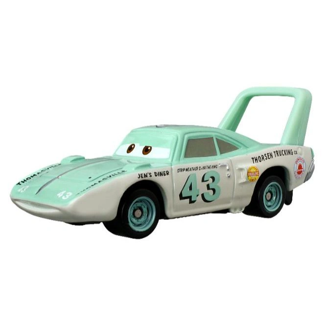  Dinoco King toy car with number 43, light green and white.