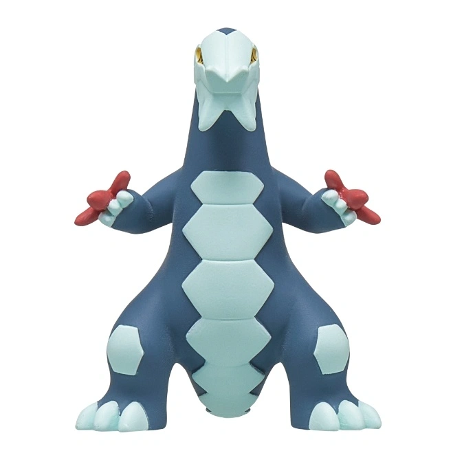  Blue Dracovish Pokémon toy figure with red propellers on its wrists.