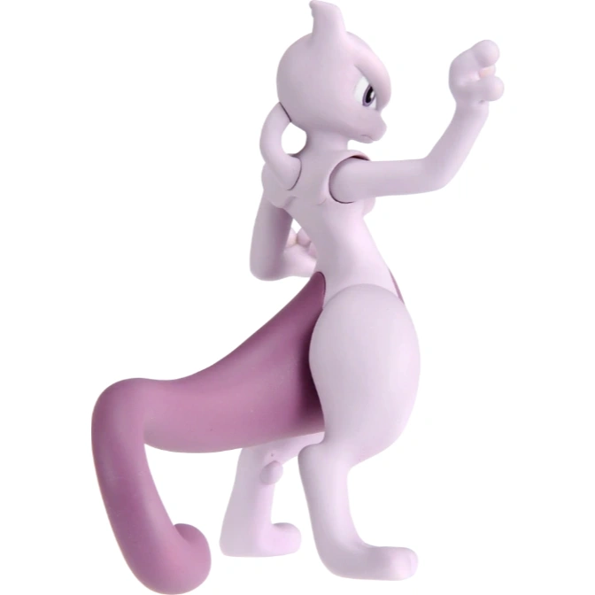  Mewtwo action figure in a fighting stance, purple and white.