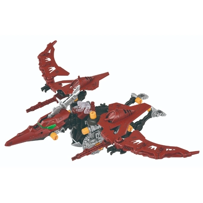  Red Pteranodon Zoid toy with detailed armor and weaponry, wings spread.