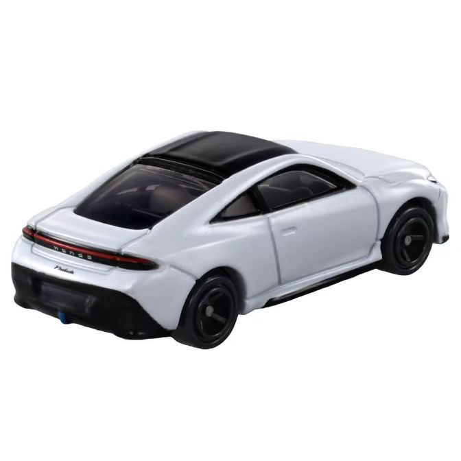  White Honda Prelude toy car with black roof and wheels.